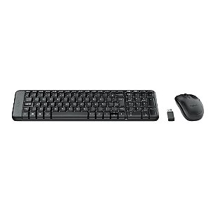KIT MOUSE E TECLADO LOGITECH MK220 SEM FIO PTO