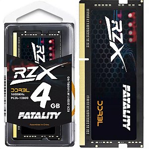 MEMORIA RAM RZX 4GB DDR3L 1600MHZ NOTEBOOK