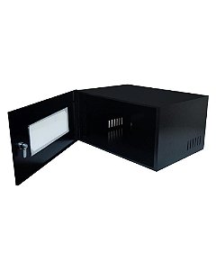 Mini Rack 19 Polegadas 5u x 350mm para Dvr Preto 02 Chaves MAX ELETRON