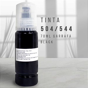 Refil Tinta Universal Black para Epson Garrafa 70ml EVOLUT - 504/544