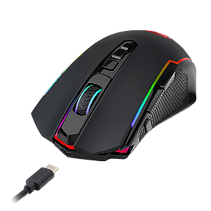 MOUSE GAMER REDRAGON NIX RGB PRETO