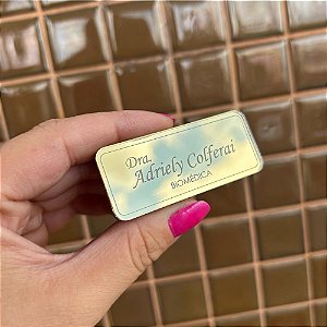 Broche em Acrílico - Personalizado com a sua LOGO ou NOME - Com Imã