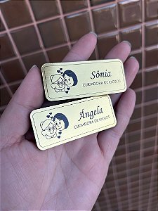 Broche Personalizado ABS ESCOVADO  - Com Imã