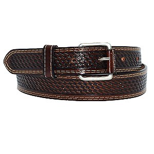 CINTO COUNTRY  MASCULINO COURO LEGITIMO ESTAMPADO COR CAFE