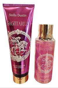 ✨ Kit Stella Dustin Zodiac sagittarius – Body Splash + Creme Corporal com Colágeno e Brilho ✨
