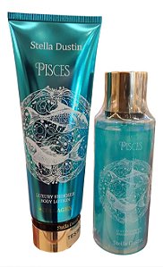 ✨ Kit Stella Dustin Zodiac pisces – Body Splash + Creme Corporal com Colágeno e Brilho ✨
