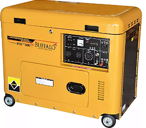 Gerador Cabinado Buffalo BFDE 8000 Pro Silencioso Monofásico Part. Elétrica