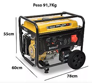 Gerador de Energia a Gasolina Buffalo Bfge 12kva Trifasico