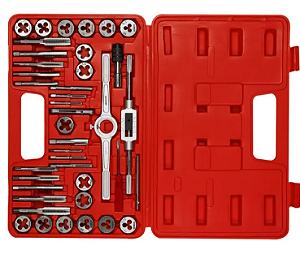 Jogo Machos e Cossinetes 40 Peças Milimétrico M3-M12 Worker