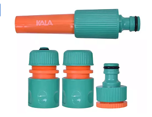 Conjunto Para Mangueira 4 Pcs Esguicho Mangueira Cj 4pçs Kala