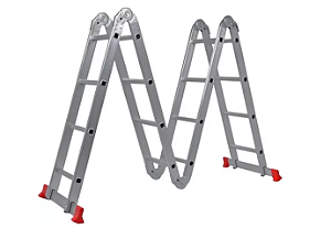 Escada 8 em 1 Art Aluminio 4x4 -Worker