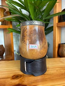 Cuia Bago de Touro com Virola de Alpaca - BA24