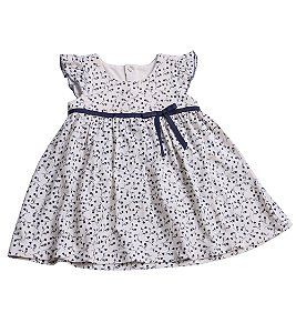 Vestido Raminhos Infantil Meia Malha Premium 100% Algodão