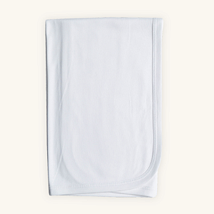 Manta de Bebê Branca Suedine Premium 100% Algodão
