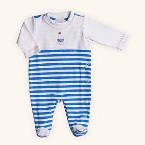 Macacão Bebê Barquinho Suedine Premium 100% Algodão