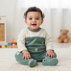 Macacão Bebê Leões Plush Premium Verde Selva