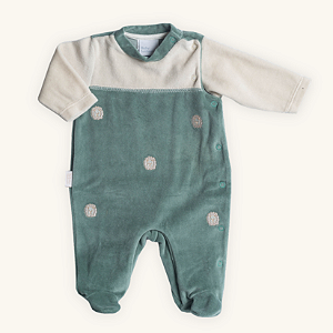 Macacão Bebê Leões Plush Premium Verde Selva