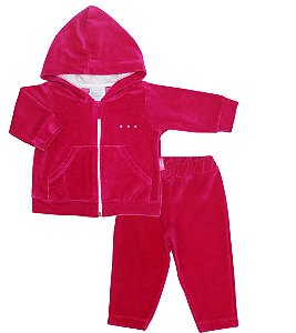 Conjunto Capuz Estrelas Pink Plush Premium