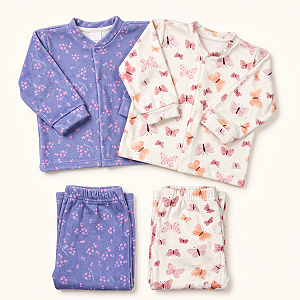 Conjunto 2 Peças Infantil Menina Blusa e Calça Soft Premium - Pijama