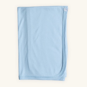 Manta de Bebê Azul Claro Suedine Premium 100% Algodão
