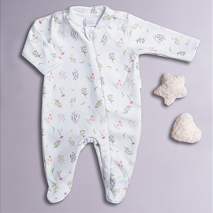 Macacão Bebê Soft Premium Zíper Estampa Digital Menina