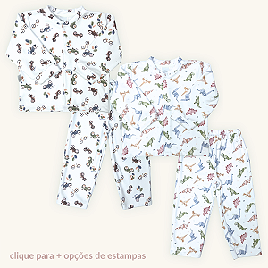 Conjunto 2 Peças Infantil Menino Blusa e Calça Soft Premium - Pijama