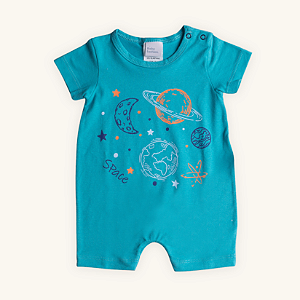 Macaquinho Bebê Romper Espaço Meia Malha 100% Algodão Premium