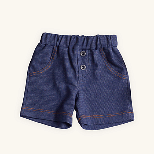 Short Bebê Menino Malha Jeans Premium