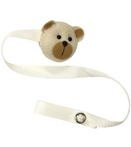 Prendedor de Chupeta - Pelúcia Urso