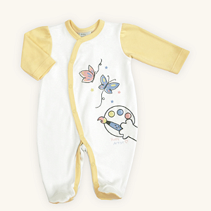 Macacão Bebê Baby Artist Suedine 100% Algodão Premium