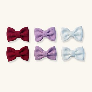 Presilha de cabelo para Bebê Bico de Pato Médio – Laço Linho (2 UN)