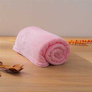 Manta Bebê Rosa Macia Microfibra Premium 90x110 cm