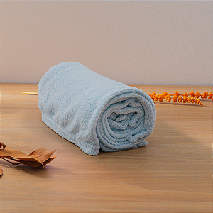 Manta Bebê Azul Claro Macia Microfibra Premium 90x110 cm