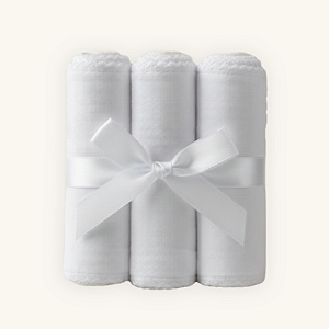 Kit 3 Fraldas de Ombro Brancas Luxo Bainha e Picueta Branca Cremer