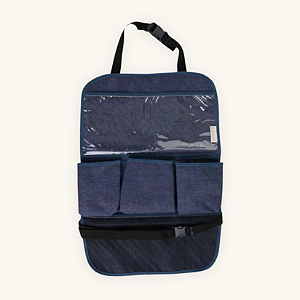 Organizador Carro Bebê com Suporte Tablet e Bolsos Versáteis - Marinho