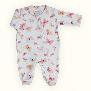 Macacão Bebê Soft Premium Zíper Borboleta Pijama