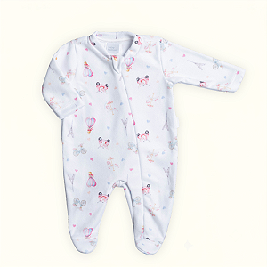 Macacão Bebê Soft Premium Zíper Paris Pijama