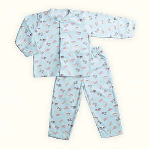 Conjunto 2 Peças Infantil Blusa Calça Soft Premium Transportes Pijama