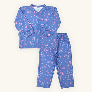 Conjunto 2 Peças Infantil Blusa Calça Soft Floral Delicado Pijama