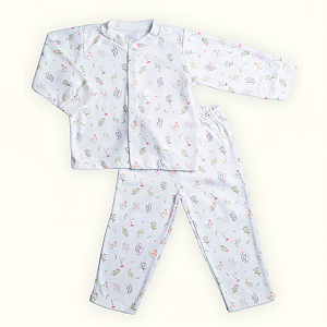 Conjunto 2 Peças Infantil Blusa Calça Soft Premium Floral Pijama