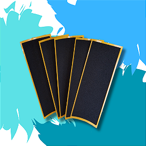 5x - Tape tradicional fundo amarelo  extra fina para Fingerboard e Skate de Dedos
