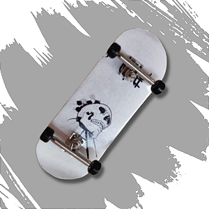 Fingerboard completo 34mm Mini SKT Co. modelo "Painted Skull" - Arte Michel Vidal