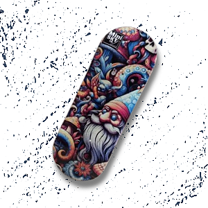Deck "Psicodelic Gnome" para Fingerboard Skate de dedo / Arte - @mvidal.artes