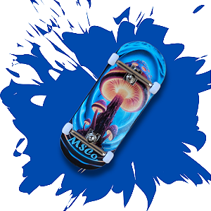Fingerboard completo 36mm Mini SKT Co. modelo "Light Mushroom"
