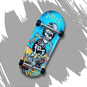 Fingerboard completo 34mm Mini SKT Co. modelo "Skeleton SKT"