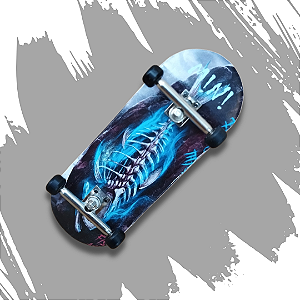 Fingerboard completo 34mm Mini SKT Co. modelo "Fossil Fish"