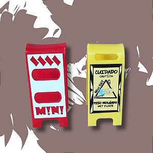 KIT - Mini Cavaletes de sinalização - modelos WET FLOOR e ALERT