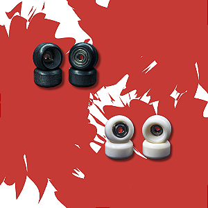 Rodas Urethane 65D rolamentadas para Fingerboard Skate de dedo Várias Cores
