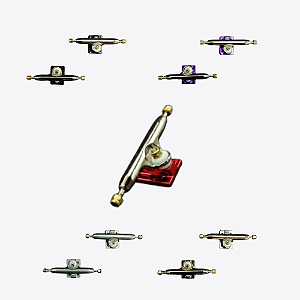 Trucks G4 - 36mm com bushings, pivot cups e porca auto block em Várias Cores