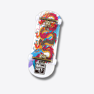 Fingerboard Skate de Dedo 34 ou 36mm Mini SKT Co. modelo "Oriental Dragon"